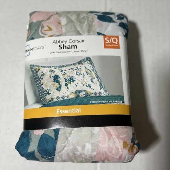 Mainstays Pillow Sham Case Cover 1 Piece Standard Queen Abbey Corsair NEW - Picture 1 of 4